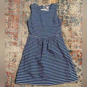 J Crew sleeveless bright blue striped dress